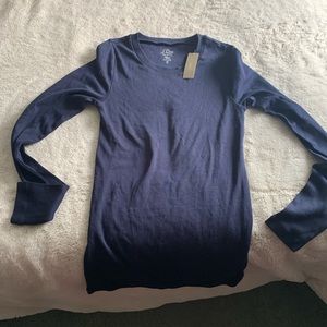 J.Crew Perfect Fit-Navy Long Sleeve NWT